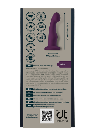 Purple Max – fjärrstyrd dildo med sugkopp.