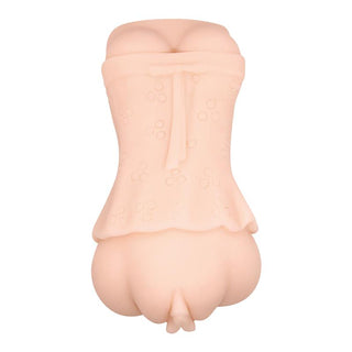 En närbild av en modell som visar upp Crazy Bull Water Skin Masturbator, med betoning på dess verklighetstrogna detaljer och innovativa Water Skin-teknik.