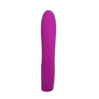 PrettyLove Elmer Pink, en slät, cylindrisk silikonvibrator i rosa, visas på en vit bakgrund.