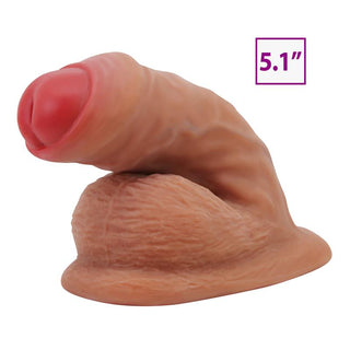 En 5,1-tums, köttfärgad silikondildo med en slät design. Vattentät konstruktion.