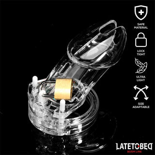 LateToBed Transparenter Peniskäfig lang