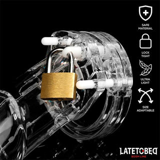 LateToBed Transparenter Peniskäfig lang