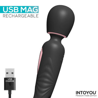 Svart silikonpenna med tung design, USB-laddningsport och vattentålig konstruktion.