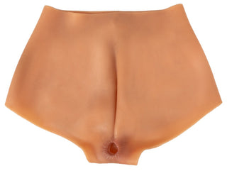 Realistiska Vaginapants är silikonbyxliknande plagg med en realistisk look och naturlig hudton, tillverkade av flytande silikon.