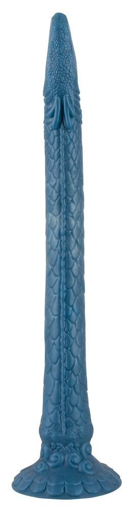 Ultra-Lång Tentakeldildo är en blå, texturerad silikonleksak med fantasitema, en unik tentakeldesign, tillverkad av hygienisk flytande silikon och med en sugkoppsbas.