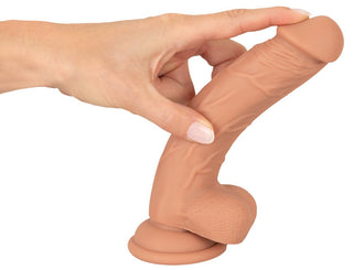 ”Banger Sexstol med Dildo”, en dildo i silikon med sugkopp och ergonomisk design, avbildad mot en vit bakgrund.