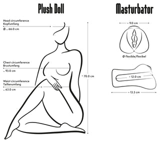 Plymdocka och realistisk masturbator, neutrala färger, mjuka plysch- och silikonmaterial, enkel ergonomisk design.