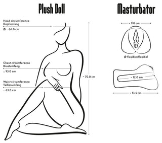 Plymdocka och realistisk masturbator, neutrala färger, mjuka plysch- och silikonmaterial, enkel ergonomisk design.