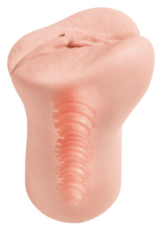 Amelia S Realistic Lösvagina är en hudfärgad vagina-masturbator tillverkad av TPE, med en invändig spiralstruktur för en realistisk upplevelse.