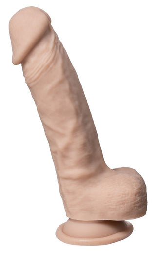 SilexD 7" Real Skin Dildo är tillverkad av Silexpan-silikon i naturtrogen köttfärg med markerat huvud, ådror och sugkopp för realistiskt utseende.