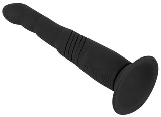G- & P-punktsvibrator tillverkad av kroppsvänlig silikon, med sugbas och kontrollknappar på sidan, visad mot en vit bakgrund.