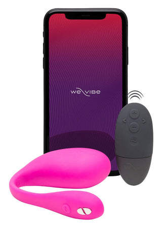 Den rosa och gråa WeVibe Jive 2, en ergonomisk vibrokula, erbjuder enkel kontroll via fjärrkontroll eller app-gränssnitt.