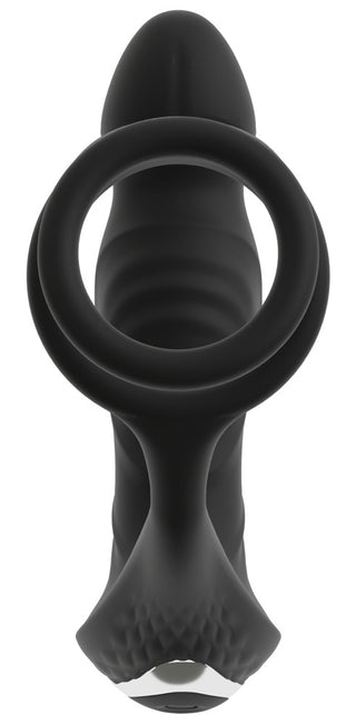 Prostatavibrator Med Fjärrkontroll Rebel är en svart silikonvibrator med texturerad bas, rundad spets och integrerad ring för extra stimulering - perfekt att kombinera med din favorit analplug eller som en mild prostatastimulans.
