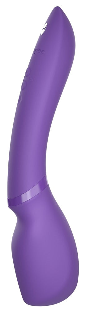 Upplev We-Vibe Wand 2, en ergonomiskt designad massagestav i lila med en lökformad bas och avsmalnande spets. Perfekt för handhållen användning, den inkluderar Smart Silence-teknik för en viskande tyst avkopplingsupplevelse.