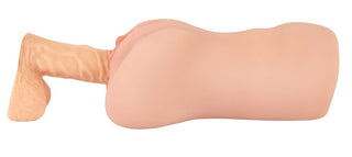 En närbild av Realistixxx RealMasturbator Lösvagina, som är tillverkad av naturtroget Natureskin-material.
