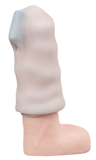 Vibeggs Twisty Tongues Sleeve är en realistisk fingerhylsa i silikon som är utformad för att ge verklighetstrogna sensationer och unika taktila upplevelser.