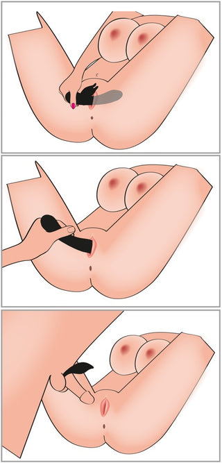 En Duo Vibrator Couples Choice, med en elegant silikondesign i en djärv färg, som visas på en enkel bakgrund.