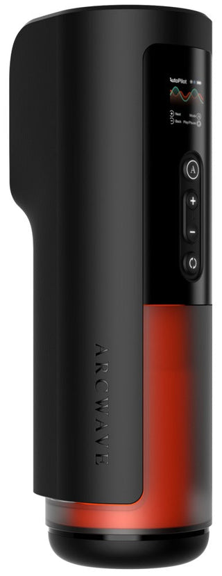 Svart och röd Arcwave Thruster med display, knappar, yta i CleanTech-silikon och ARCWAVE-logotyp.