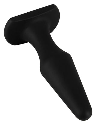 Magic Shiver Buttplug – en svart silikonbuttplugg med flared bas på vit bakgrund, perfekt för nybörjare.