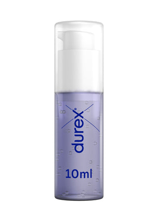 Durex Intense Orgasmic Gel, 10 ml, kommer i en genomskinlig flaska med en pumpdispenser och har bubblor inuti för att förbättra klitorisstimulering för mer intensiva orgasmer.