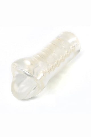 Tolerance Mouth Full Masturbator har en genomskinlig, texturerad silikonhylsa med stimulerande åsar och en rundad, sluten spets, vilket ger en realistisk upplevelse i Zero Tolerances signaturdesign.