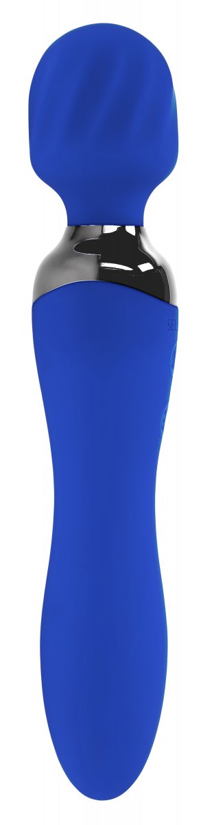 Selopa Blue Belle Wand är en blå handhållen massageapparat med ett rundat huvud och ergonomisk design. Den har en lätt böjd kropp med matt och glansig finish för bättre grepp och komfort, och erbjuder USB-uppladdningsbar enkelhet för avkoppling på språng.