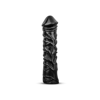 Realistisk XXL Dildo 33 cm är en svart, realistisk silikondildo formad som en fallos, med texturerade detaljer för intensiv stimulering och maximal njutning.