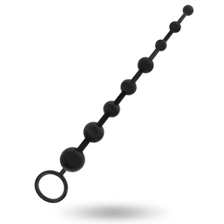 Analkulor Addicted Toys 29cm är gjord av kroppssäkert silikon och har ett öglehandtag, designat för effektiva prostatastimulans, visat mot en vit bakgrund.