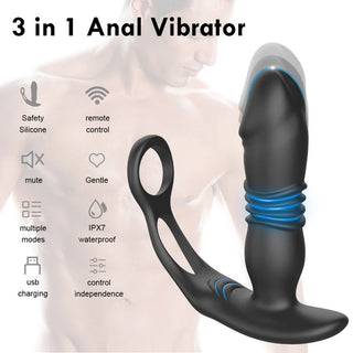 Prostatavibrator Thrusting & Fjärrkontroll