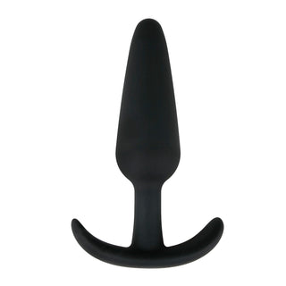 Easytoys Anchor Buttplug är en svart silikonplugg tillverkad av hudvänlig silikon, med en avsmalnande spets och böjd bas för säker användning. Dess släta yta och ankarformade design erbjuder ergonomisk komfort.
