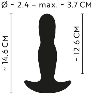 Anos Finest Buttplug Med Fjärr har en ergonomisk design, med dimensioner på 14,6 cm på höjden, 12,6 cm insättbar längd och diameter från 2,4-3,7 cm, allt tillverkat av högkvalitativt silikon.
