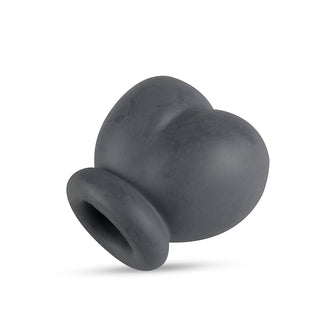 Boners Silikon Ballstretcher har en svart glödlampsformad sugkopp tillverkad av mjuk, flexibel silikon med en rund öppning för en intensiv upplevelse.