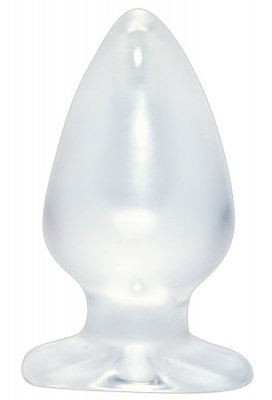 Vi presenterar Stor Buttplug - Crystal Clear, ett genomskinligt, glödlampsformat föremål med en utsvängd bas från You2Toys.