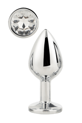 The Gleaming Silver Plug Medium, tillverkad av rostfritt stål, har en ädelstensliknande bas och reflekterar vackert ljus.