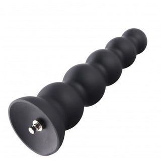 KlicLok Analkulor 23 cm, ett svart, räfflat cylindriskt verktyg med en rundad ände gjord av högkvalitativt silikon, liknar en massagestav och står mot en vit bakgrund.