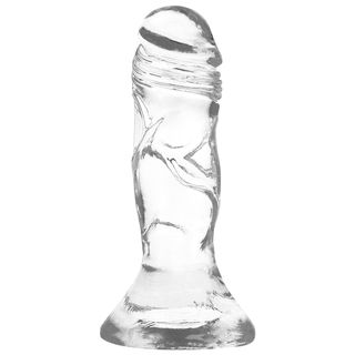 Slät och detaljerad, denna 12 cm klarglasskulptur på en bred bas utstrålar elegans. Även om den påminner om X-Ray Clear Dildo, sticker den ut som ett konstverk som blandar estetiskt tilltalande med funktionalitet.