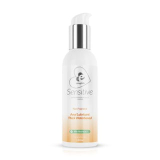 Vit Easyglide Sensitive Anal Glidmedel, 150ml, med pumpdispenser. Denna miljövänliga, doftfria formula är perfekt för känslig hud och designad speciellt för analsex.
