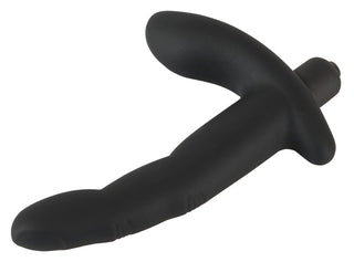 Prostata / G-punkt Vibrator - 13 cm är en sexleksak i svart silikon med en böjd design och ergonomiskt handtag, som fungerar som både en prostatamassager och en mångsidig vibrator.