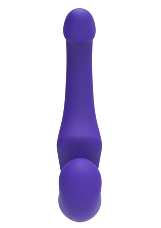 Toyjoy Strapless Strapon är en lila silikonleksak med två ändar med rundade ändar, perfekt för intim njutning.