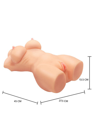 Vi presenterar Bangers Nympho Sexdocka, en realistisk vuxenleksak i silikon gjord som en naken kvinnlig torso. Denna sexleksak har detaljerade mått i centimeter, och erbjuder en exceptionell upplevelse för dem som söker äkthet och nöje.