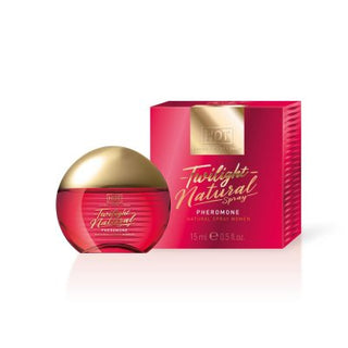 HOT twilight Fermon Perfym Dam har en röd och gulddesign med en matchande låda, som erbjuds i en storlek på 15 ml för att subtilt förbättra den erotiska attraktionen.