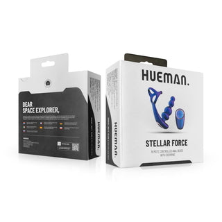 Två paket av Hueman Vibrerande Analplugg & Ring erbjuder nu anpassningsbara vibrationer för en skräddarsydd upplevelse, med illustrationer och varumärke.