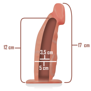 Föreställande ett falliskt föremål tillverkat av ftalatfritt TPR-material, denna produkt mäter 17 cm i total längd, 12 cm invändigt, med en bredd på 3,5 cm och en bas på 5 cm. Den är designad för att passa perfekt med Intense Hollow Harness Strap-on.