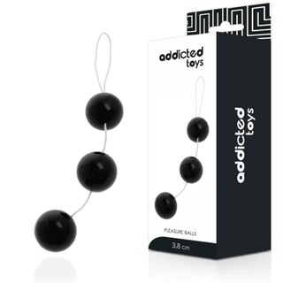 Addicted Pleasure Balls, gjorda av förstklassigt ABS-material, vilar bredvid sin eleganta låda, redo att förbättra din upplevelse.