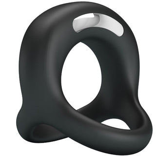 Pretty Love Elliott Vibratorring är en svart vibrationsring i mjuk silikon med en modern design och oval öppning. Denna uppladdningsbara sexleksak blandar stil och funktion för en snygg, tillfredsställande upplevelse.