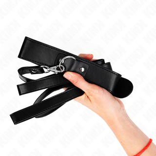 KINK Halsband med Koppel Svart