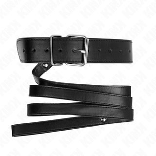 KINK Halsband med Koppel Svart