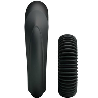 Baile Manhood penisringar, 2-pack: en slät, avsmalnande ring och en räfflad, cylindrisk ring.