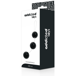 Box of Addicted Pleasure Balls, tillverkad av slitstarkt ABS-material, med modern design och en framträdande 3,8 cm etikett på framsidan.