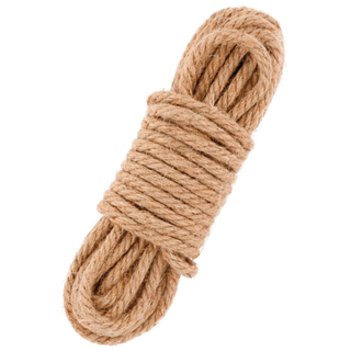 Japanskt Bondagerep 5 m Jute är ett naturbrunt juterep, upprullat och snyggt lindat för enkel användning - idealiskt för kinbaku och japanska reptekniker.